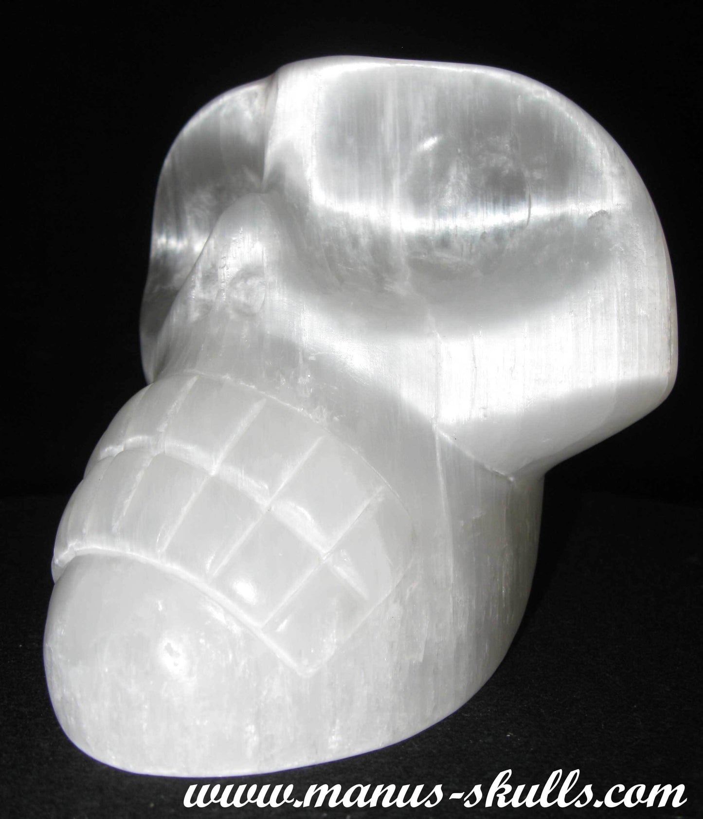 White Selenite Skull