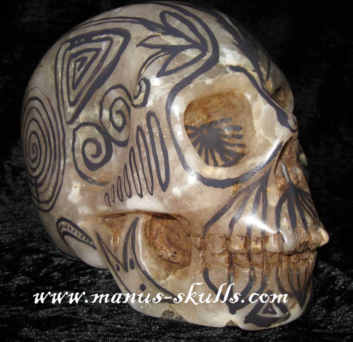 Alabaster White couple Skull
