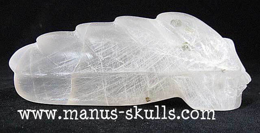White Selenite Traveller Skull