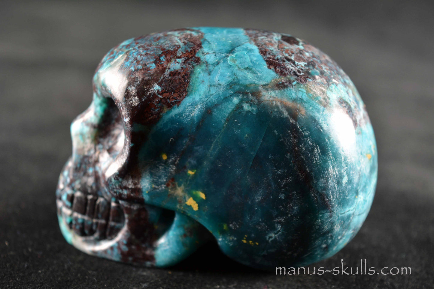 Chrysocolla Skull