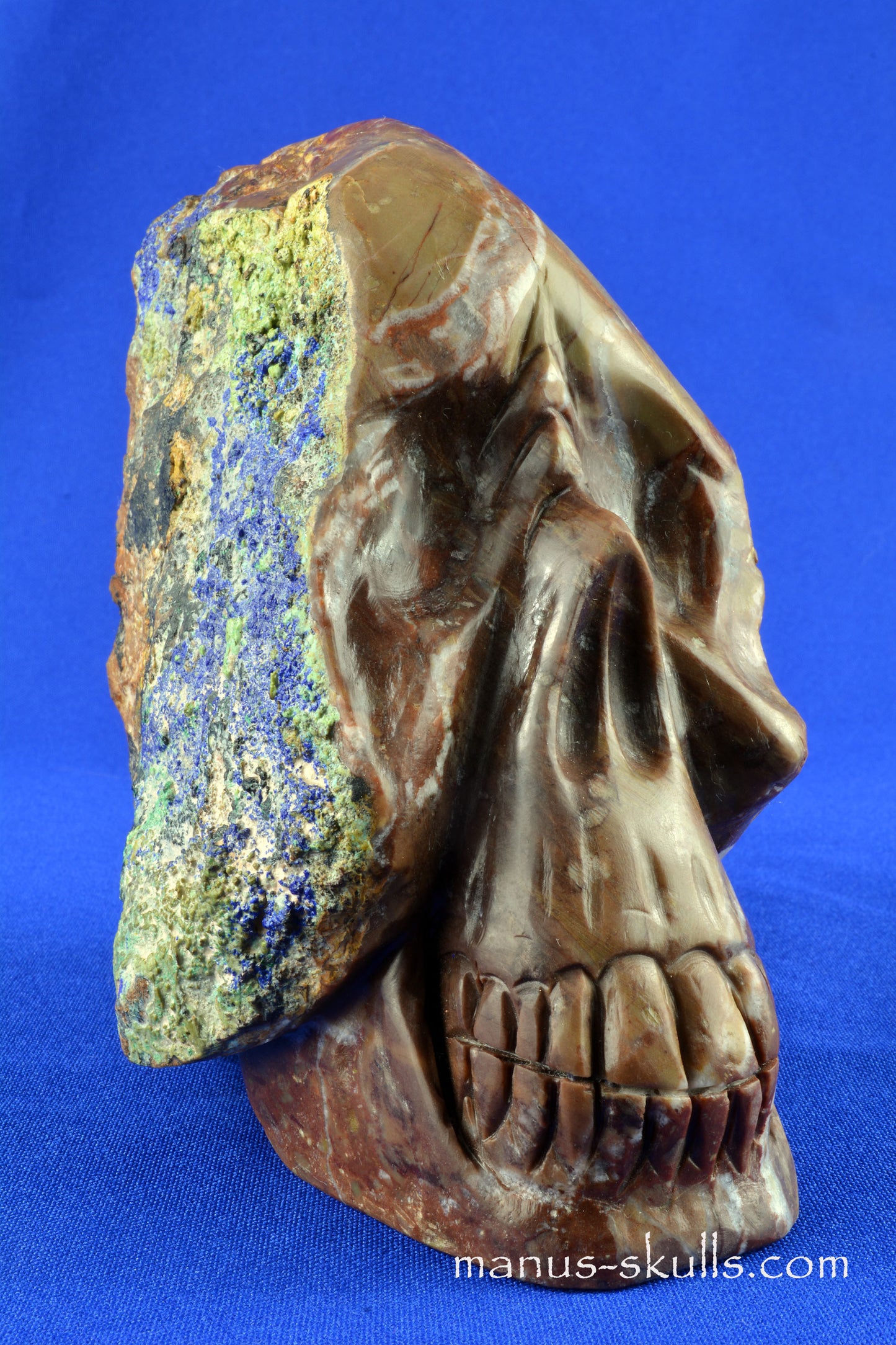 Azurite Malachite Skull