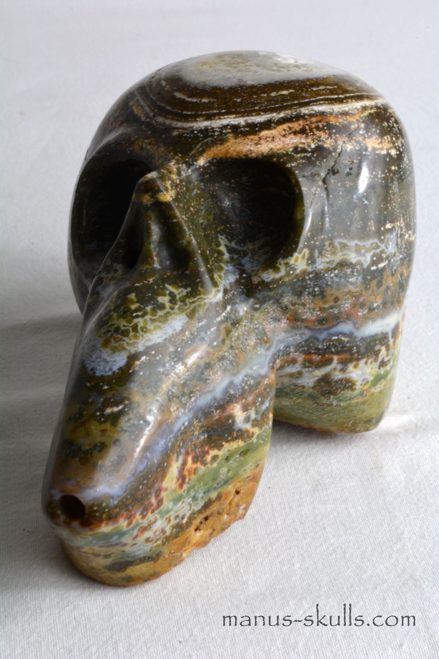 Ocean Jasper Blow of Life Skull