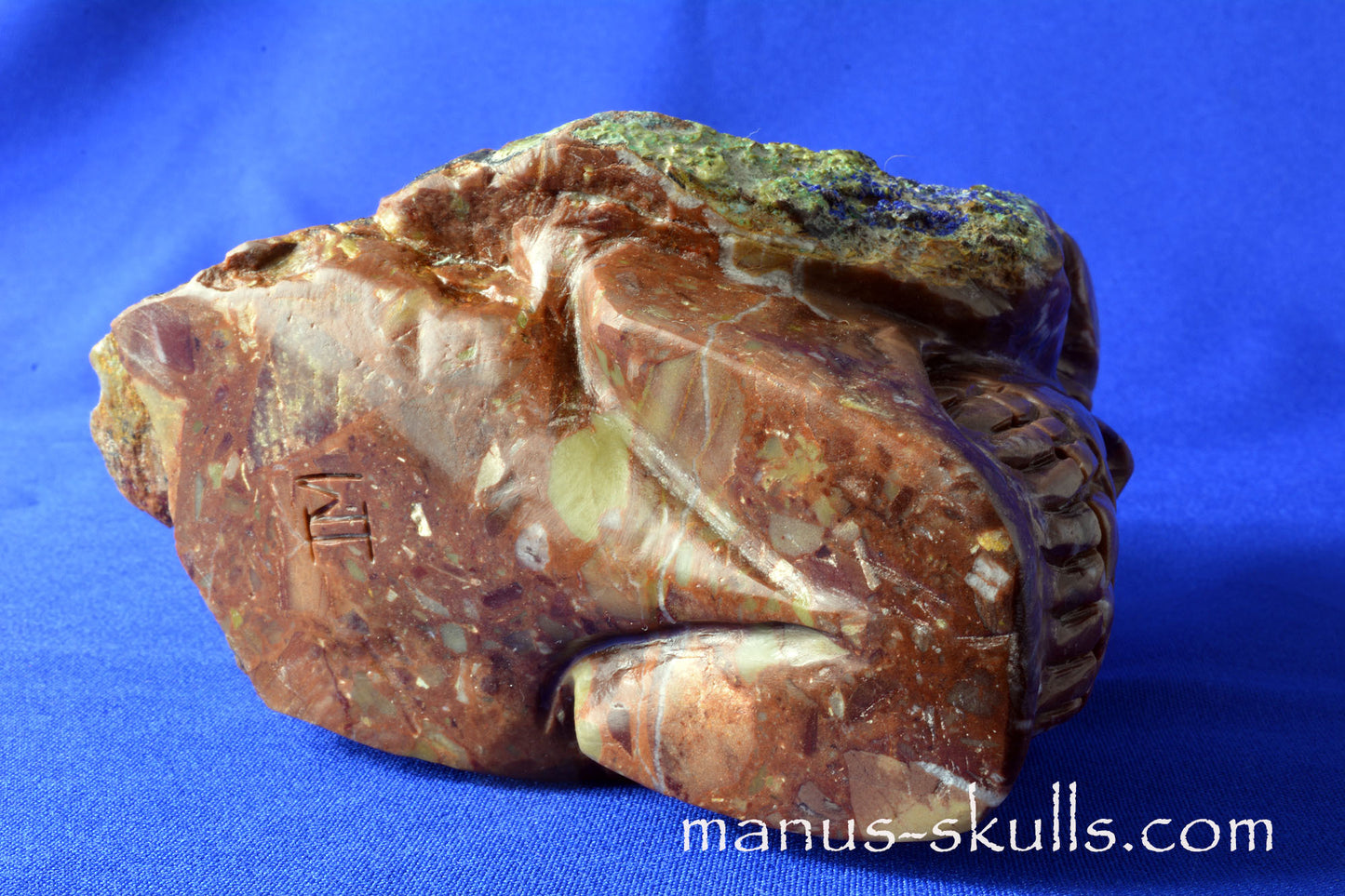 Azurite Malachite Skull