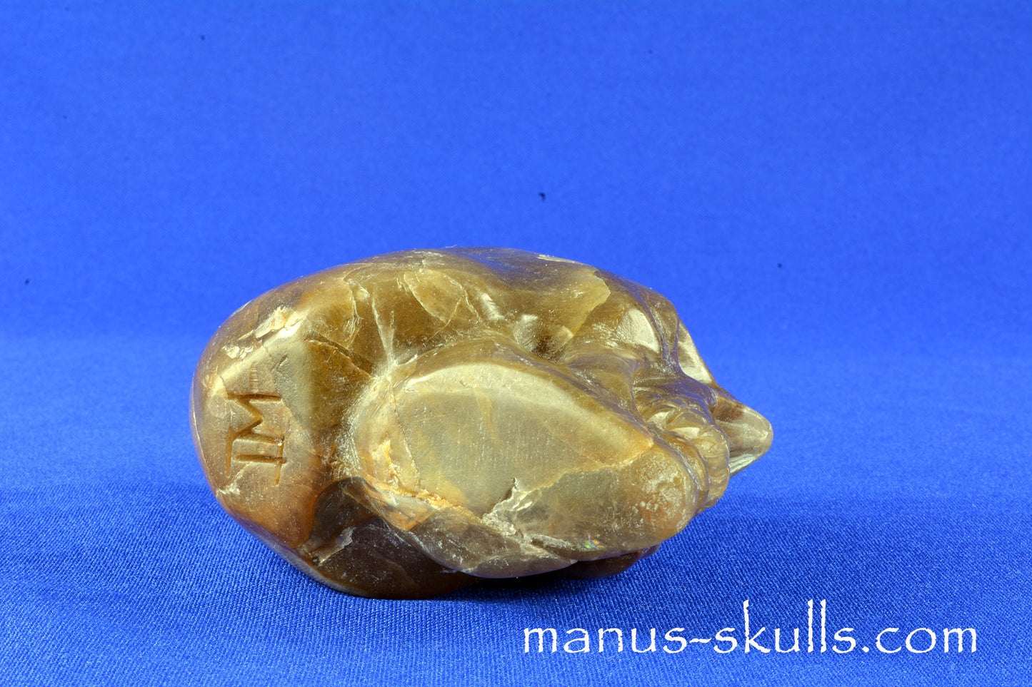 Rutilated Quartz Skull