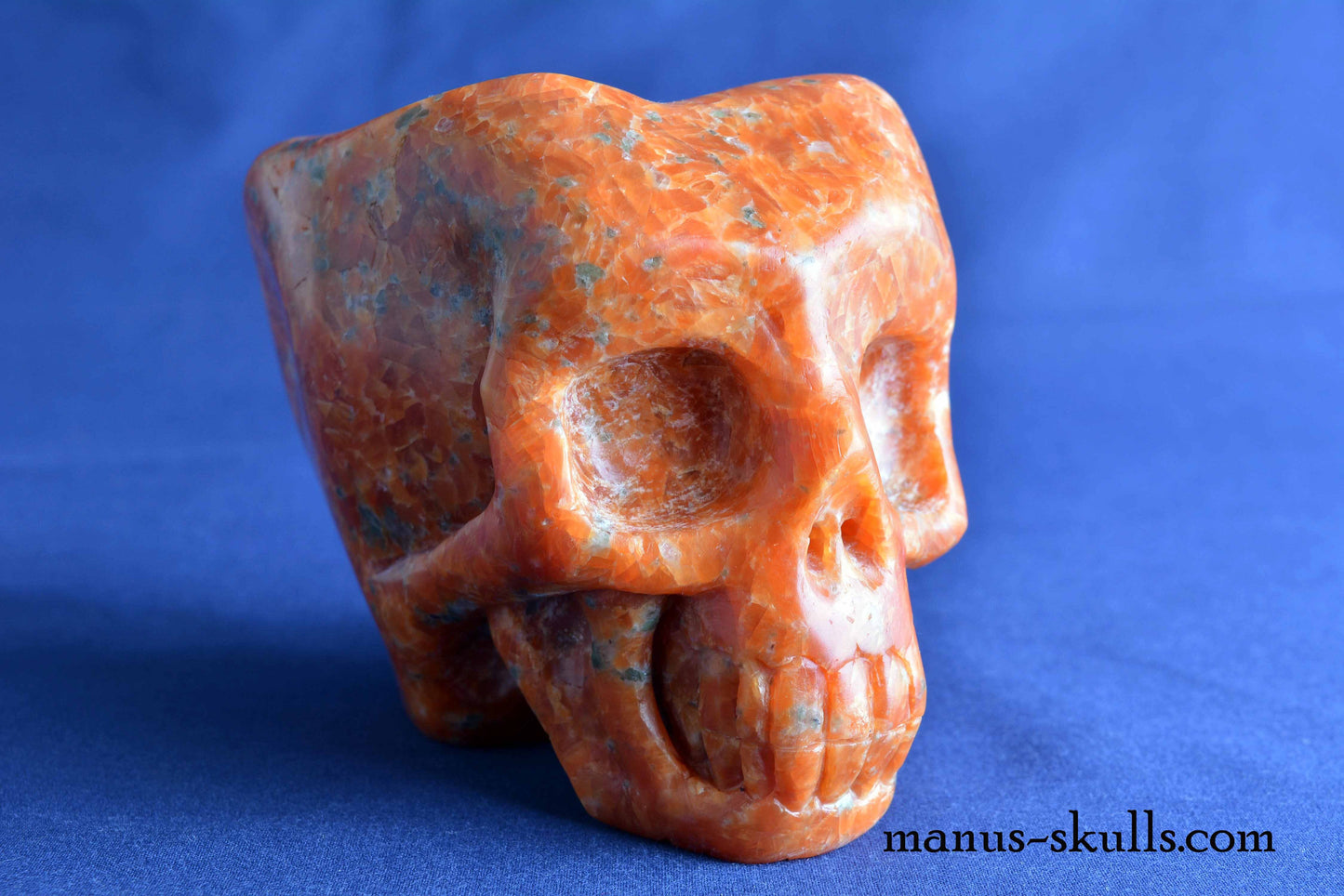 Orange Calcite Skull