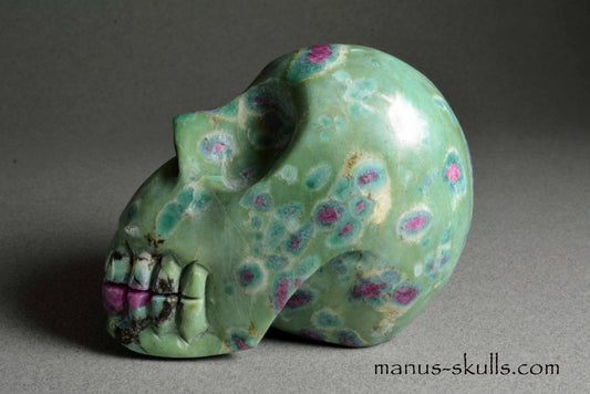 Ruby in Fuchsite Skull