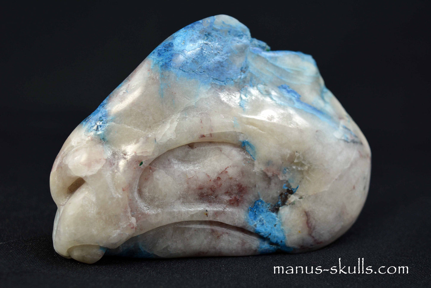 Shattuckite in Quartz Dragon