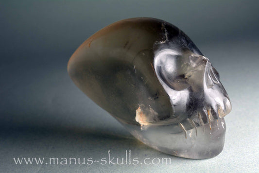 Smokey Quartz Conehead Skull