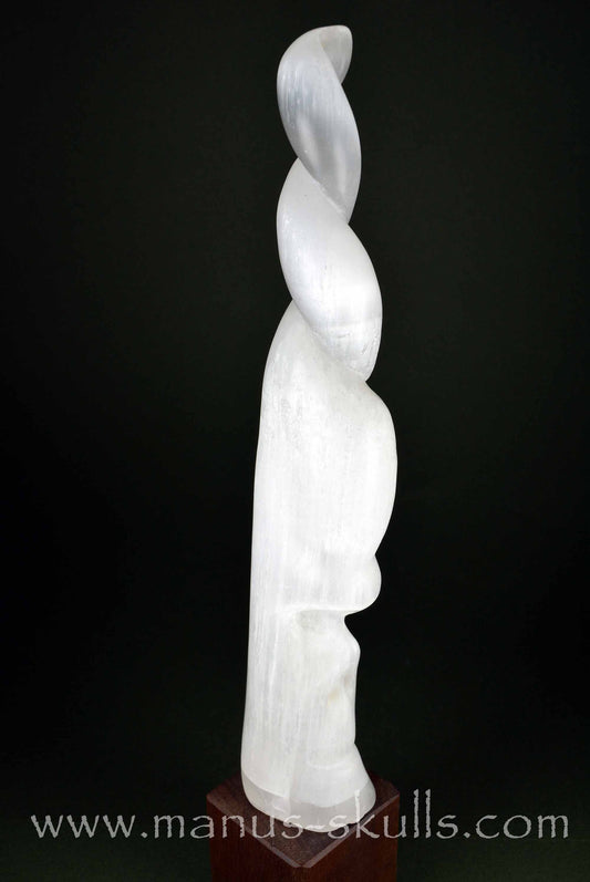 White Selenite Skull