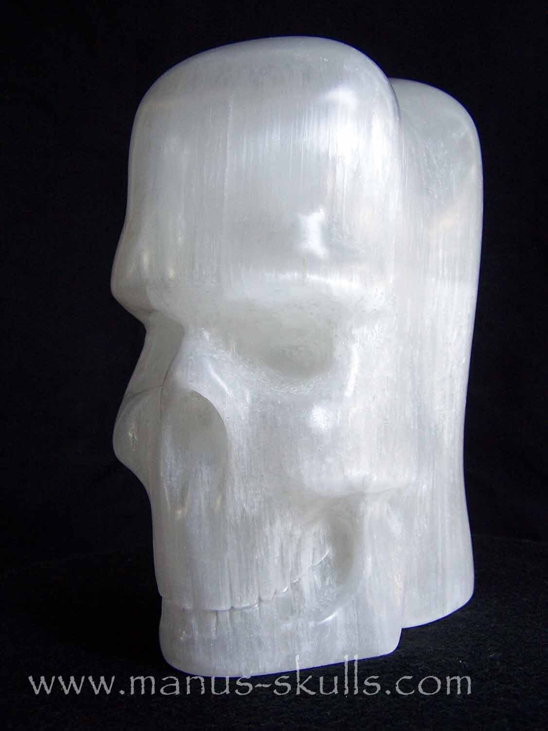 White Selenite Skull