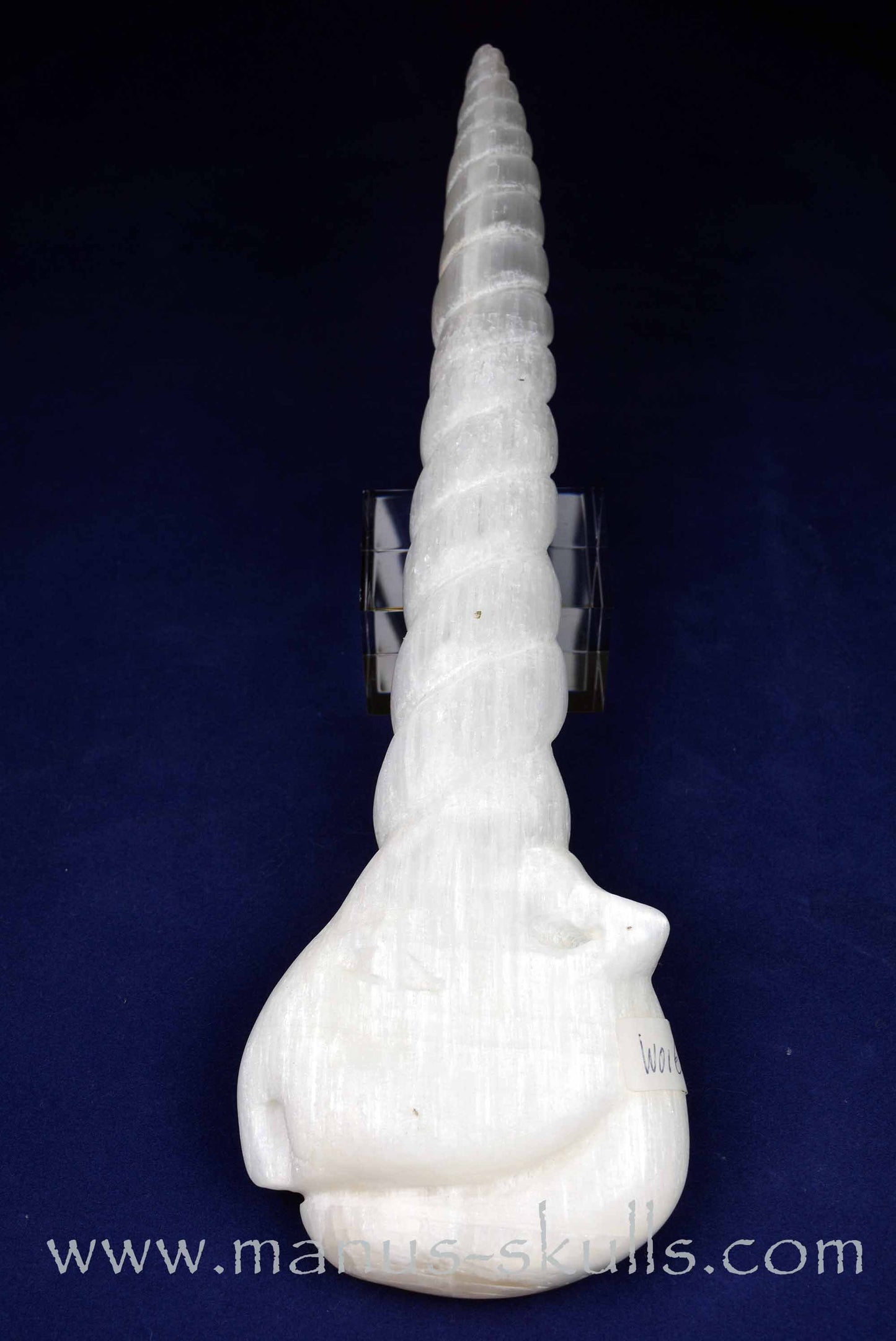 White Selenite Unicorn Wand