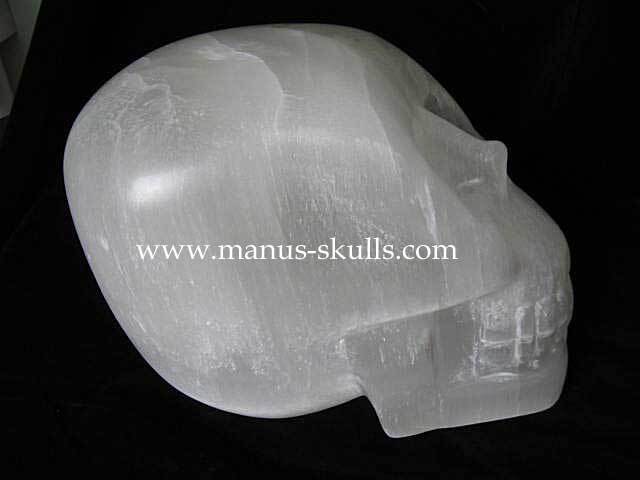 White Selenite Skull
