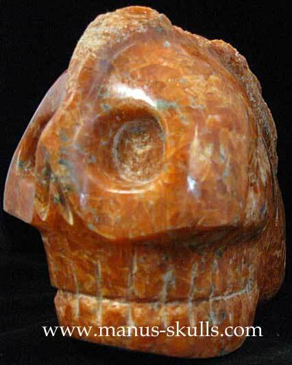 Orange Calcite Skull