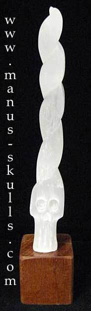 White Selenite Skull