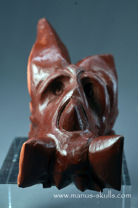 Manus skulls unique Crystal Carvings handmade skulls dragons pendants preseli bluestone tribals spiritual meaning wand Unicorn ..  catlinite