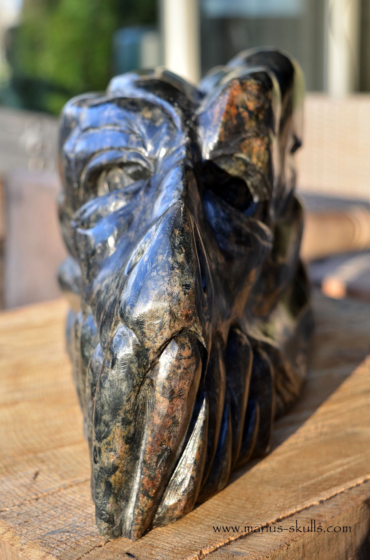 Manus skulls unique Crystal Carvings handmade skulls dragons pendants preseli bluestone tribals spiritual meaning wand Unicorn ..  gedrite nuummite