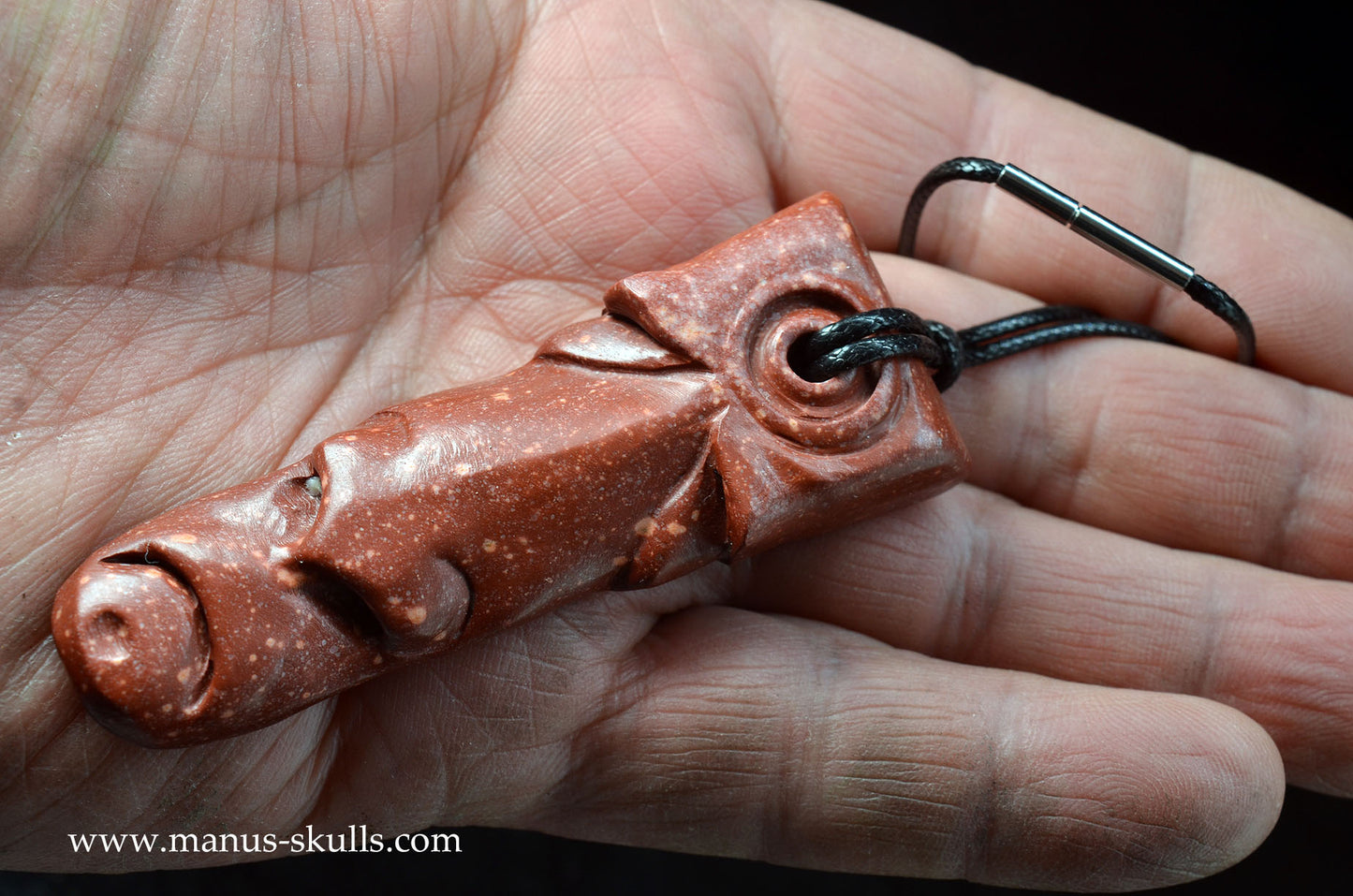 Catlinite (Pipestone) Tribal Pendant (#01)