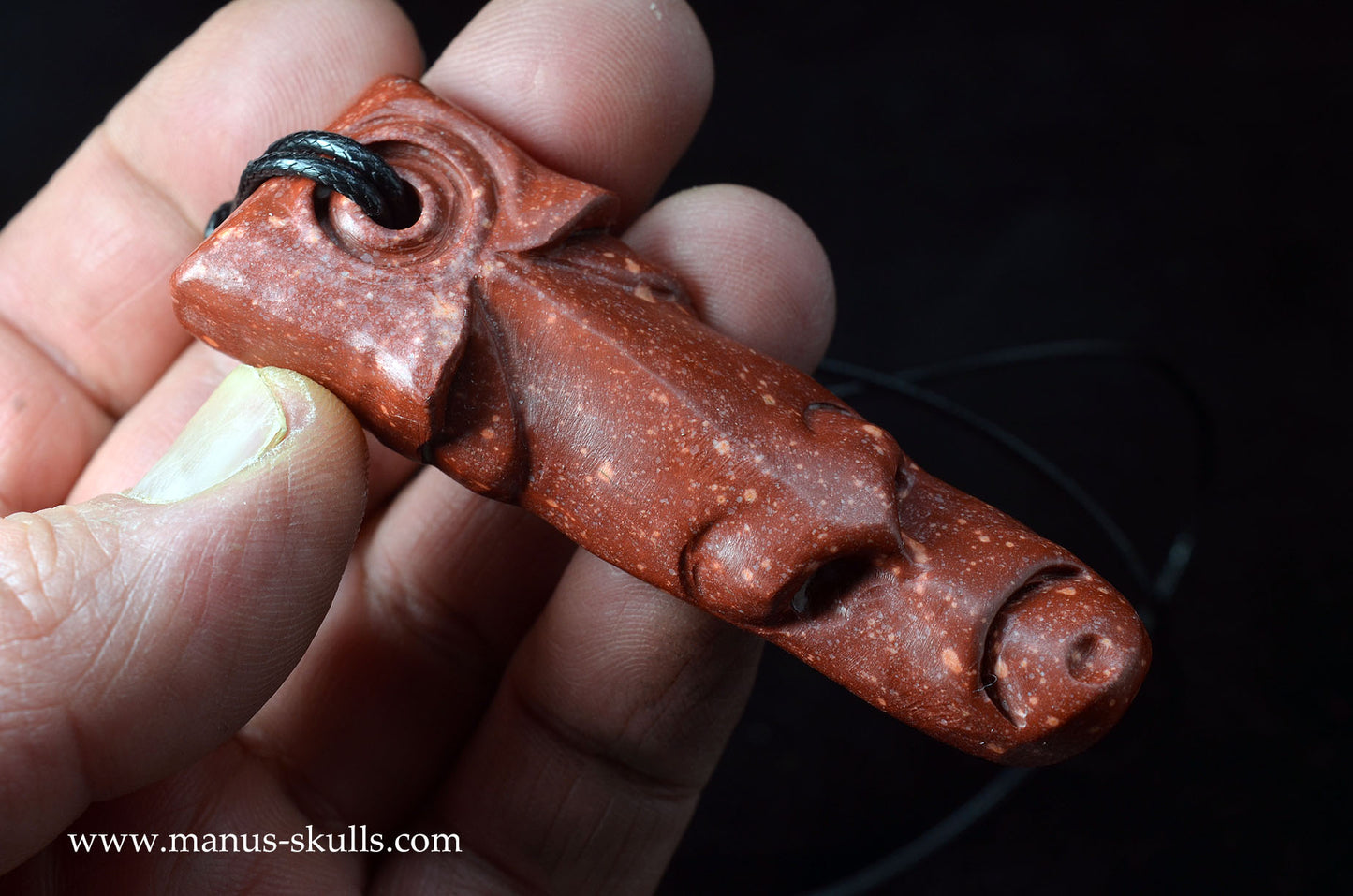 Catlinite (Pipestone) Tribal Pendant (#01)