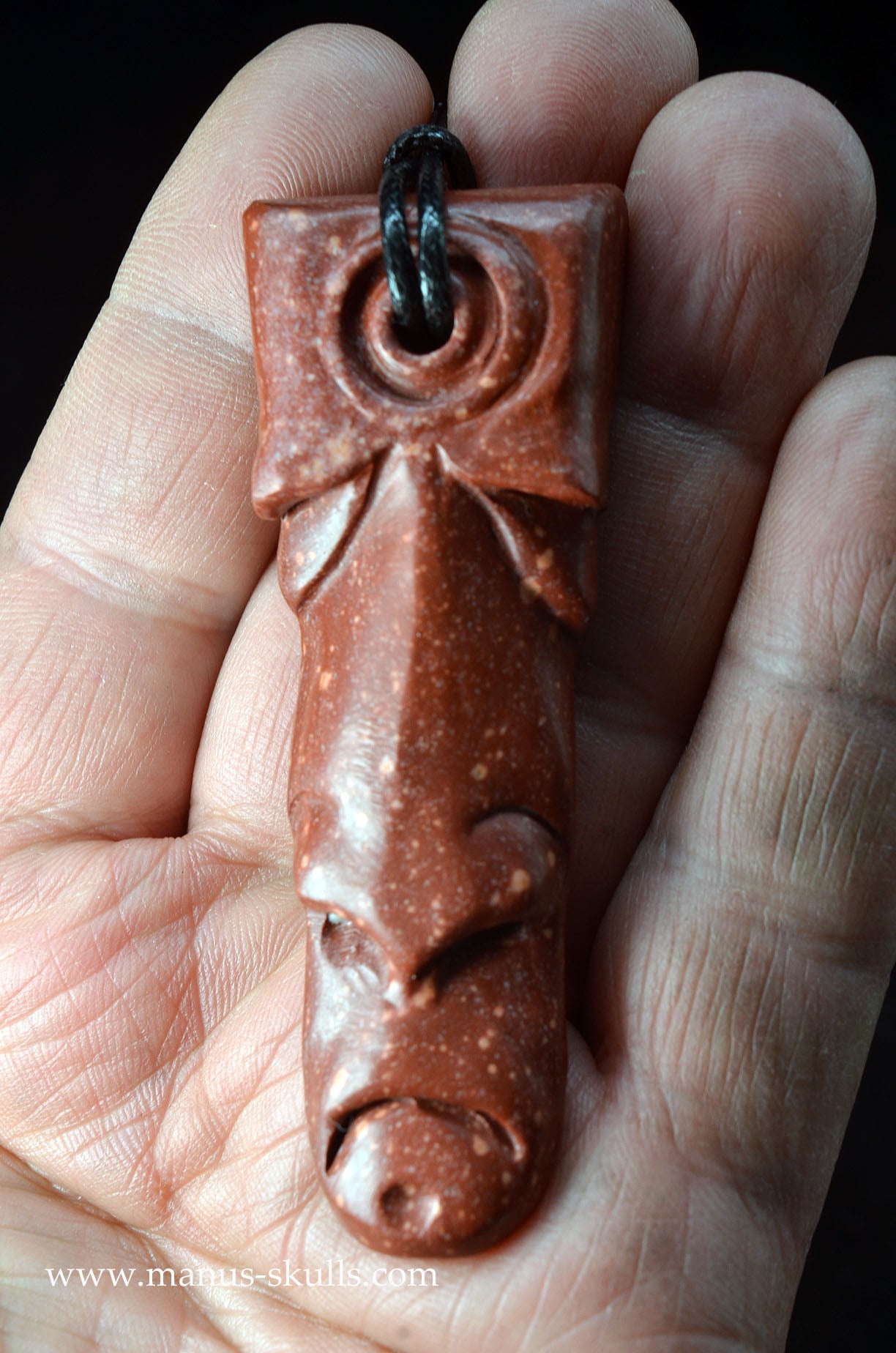 Catlinite (Pipestone) Tribal Pendant (#01)