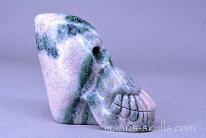 Green FUCHSITE  SKULL