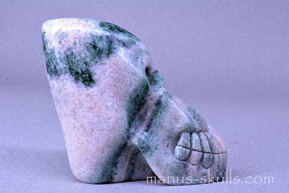 Green FUCHSITE  SKULL