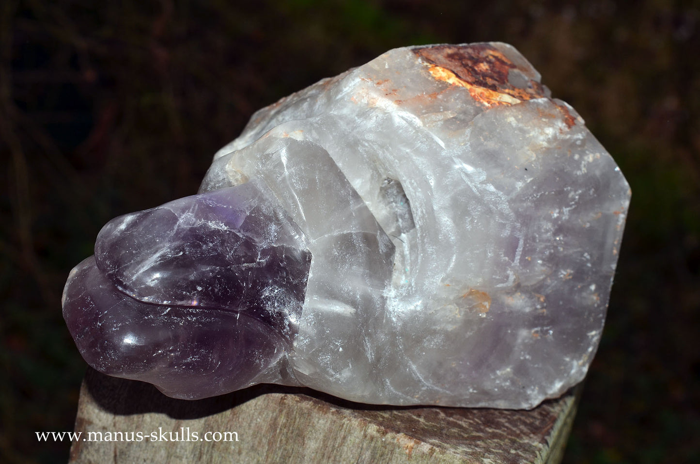 Large Mandu Amethyst Point Head Skull