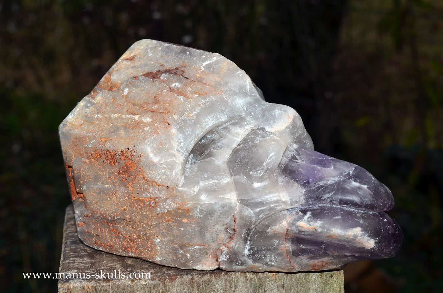 Large Mandu Amethyst Point Head Skull