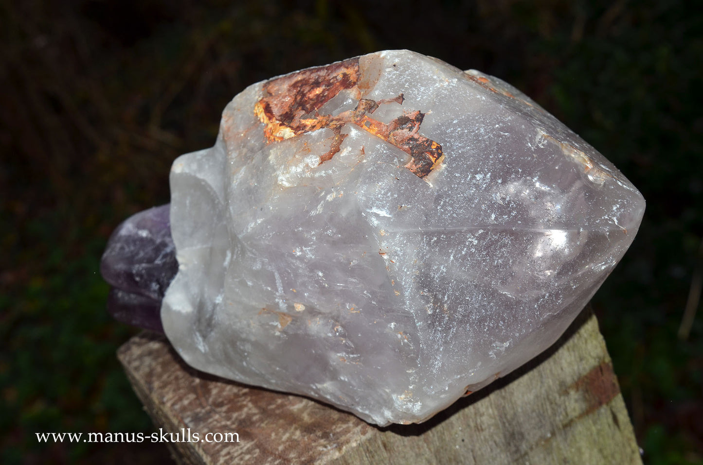 Large Mandu Amethyst Point Head Skull