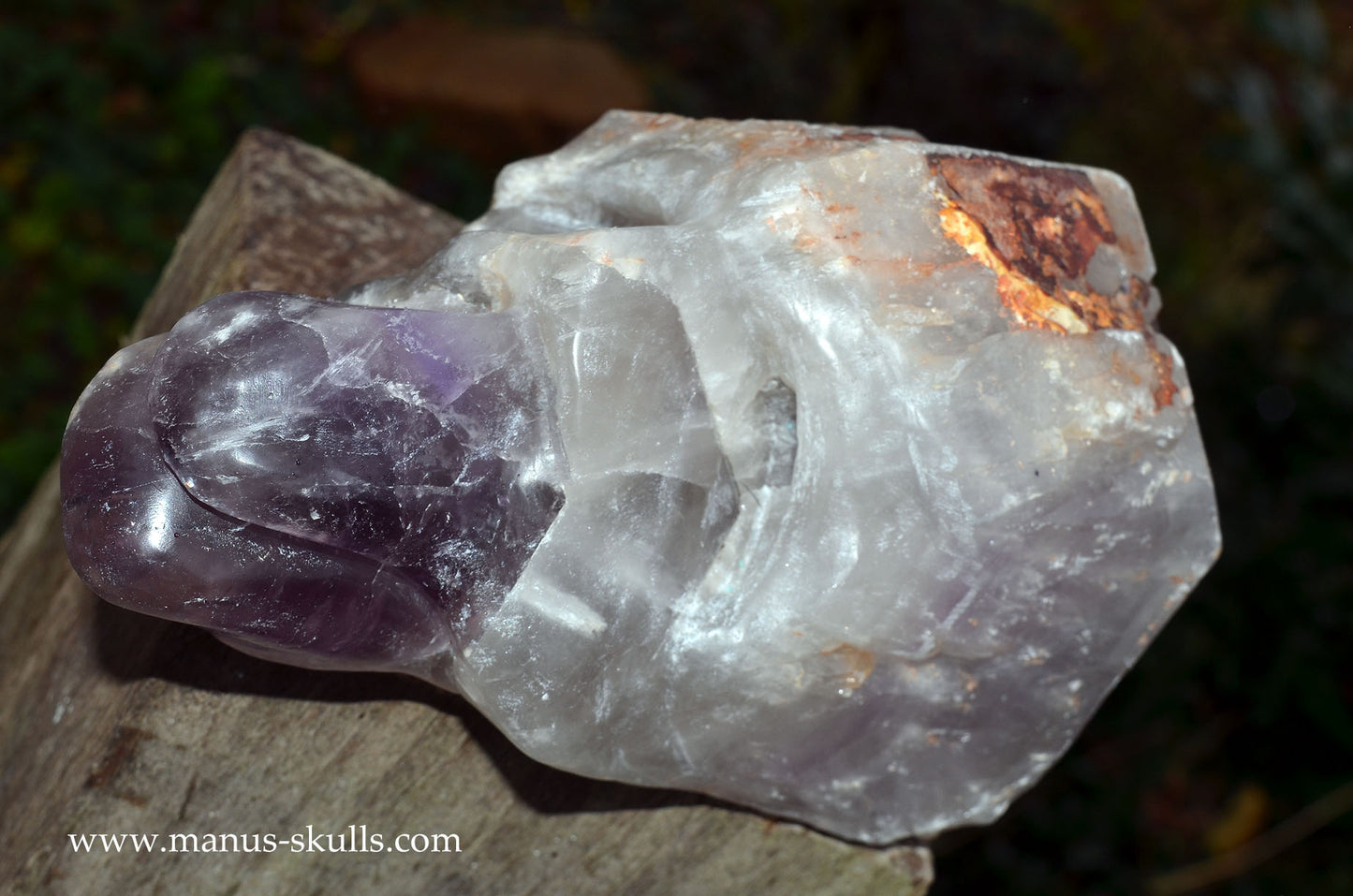 Large Mandu Amethyst Point Head Skull