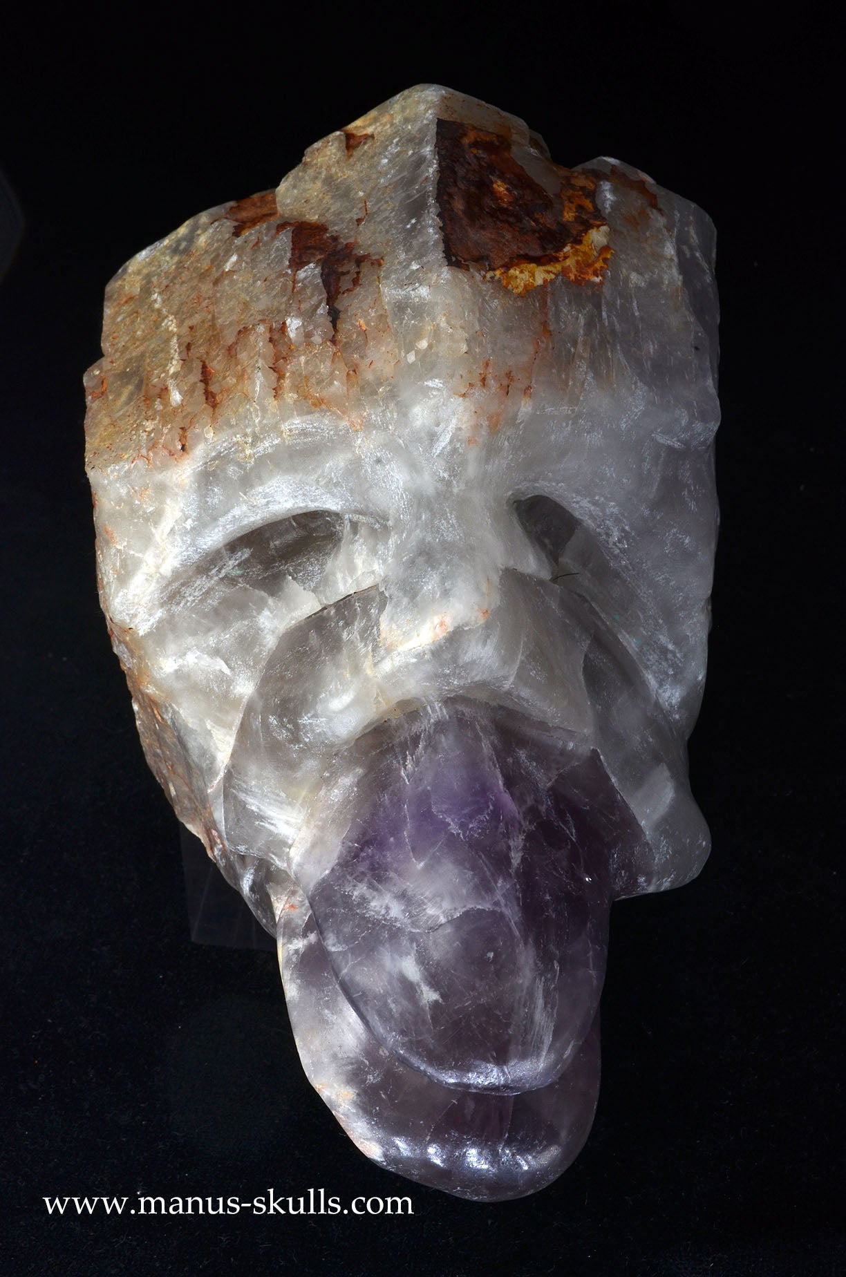 Manus skulls unique Crystal Carvings handmade skulls dragons pendants preseli bluestone tribals spiritual meaning wand Unicorn ..  Mandu Amethyst