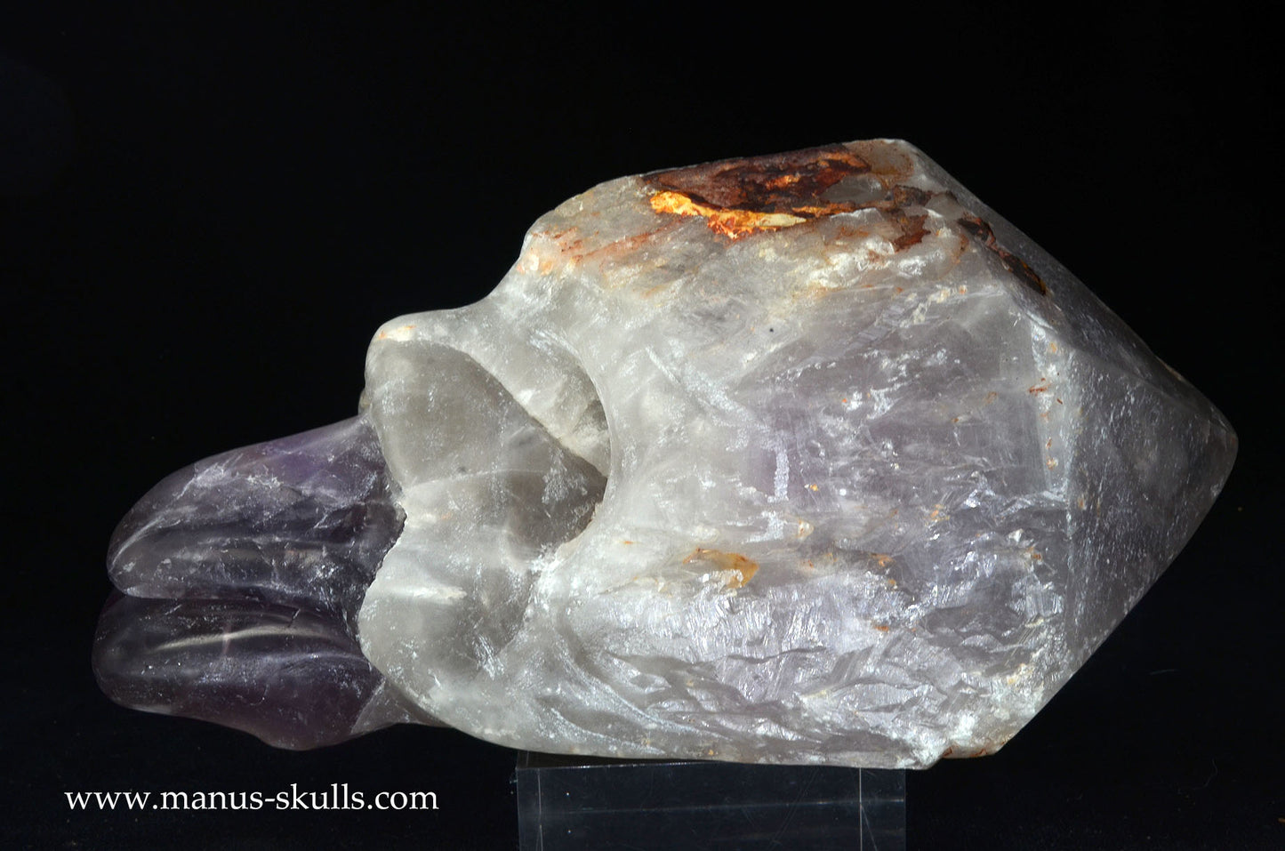 Large Mandu Amethyst Point Head Skull