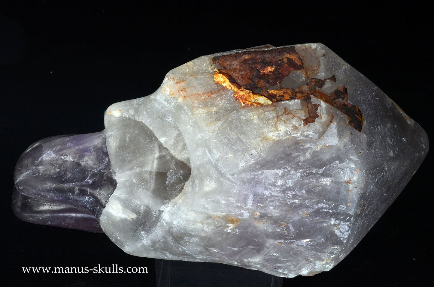Large Mandu Amethyst Point Head Skull