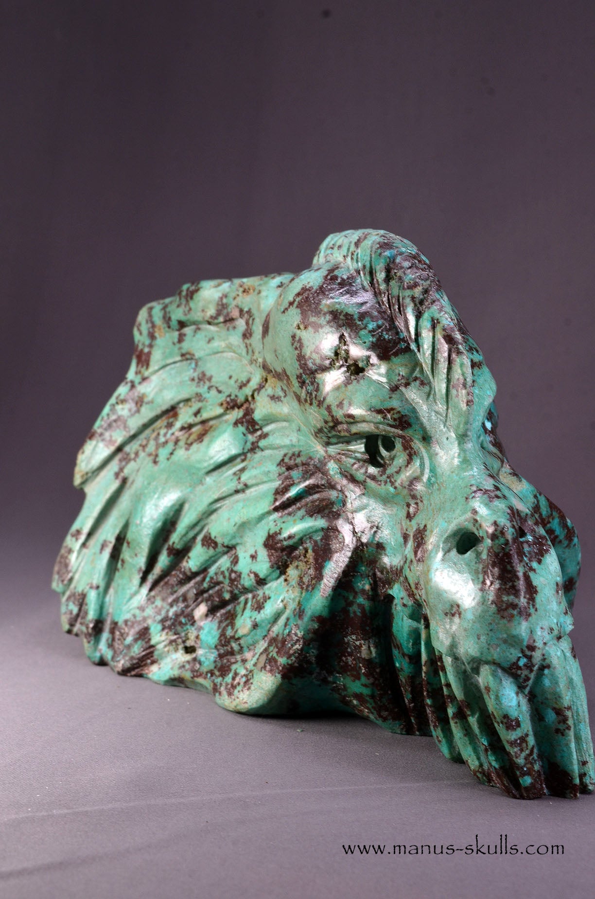 Manus skulls unique Crystal Carvings handmade skulls dragons pendants preseli bluestone tribals spiritual meaning wand Unicorn ..  cuprite  chrysocolla