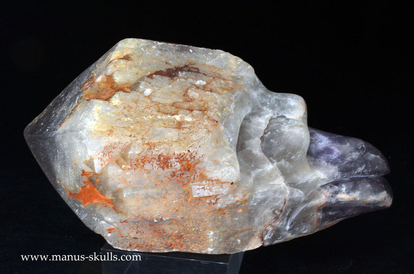 Large Mandu Amethyst Point Head Skull