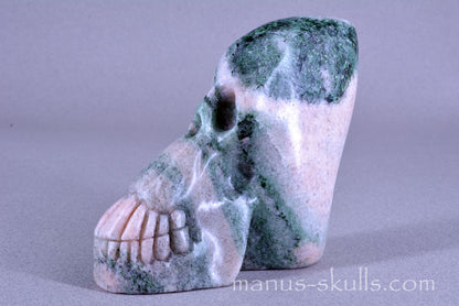 Green FUCHSITE  SKULL