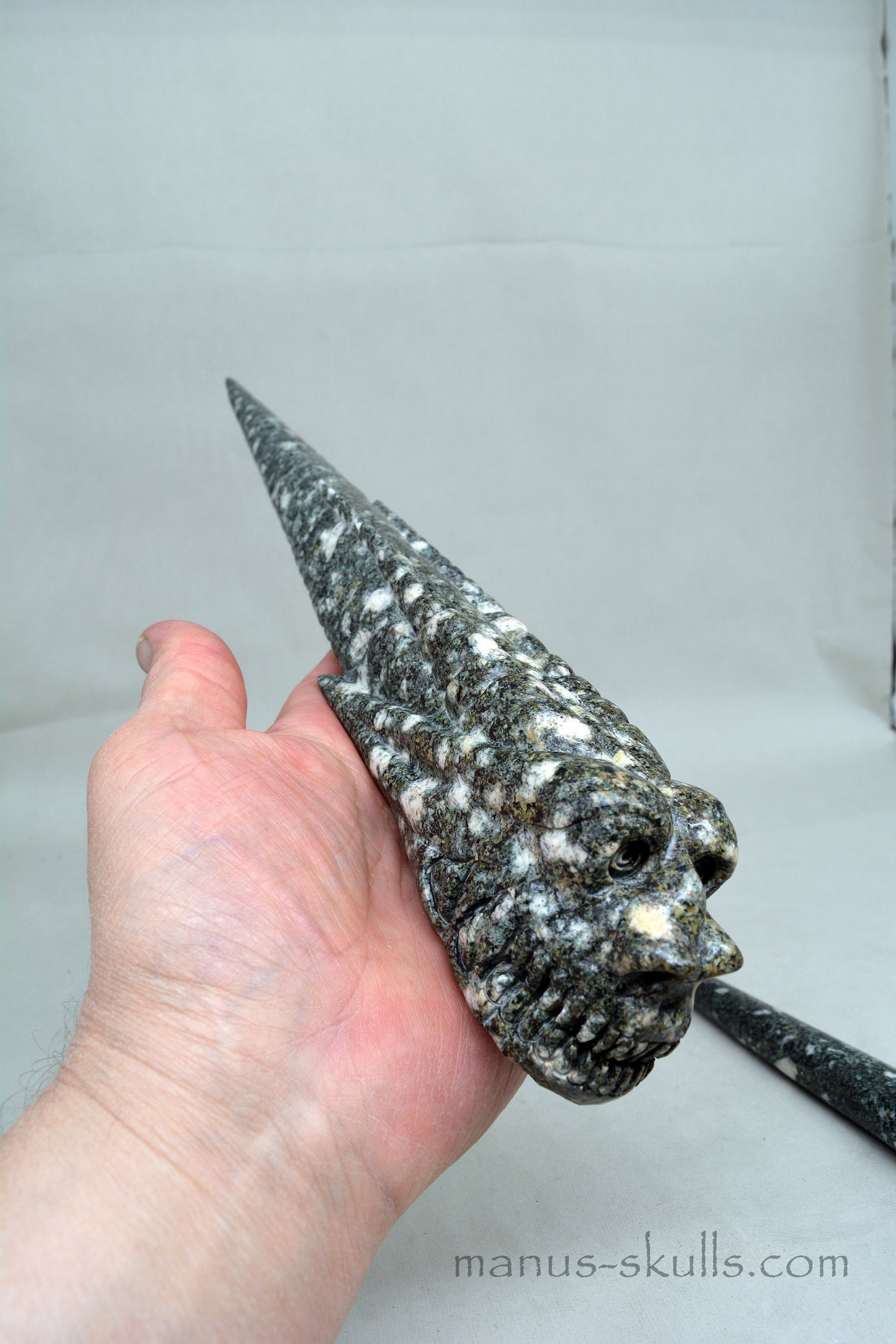 Large Preseli Bluestone Dragon Wand, singing Preseli instrument.