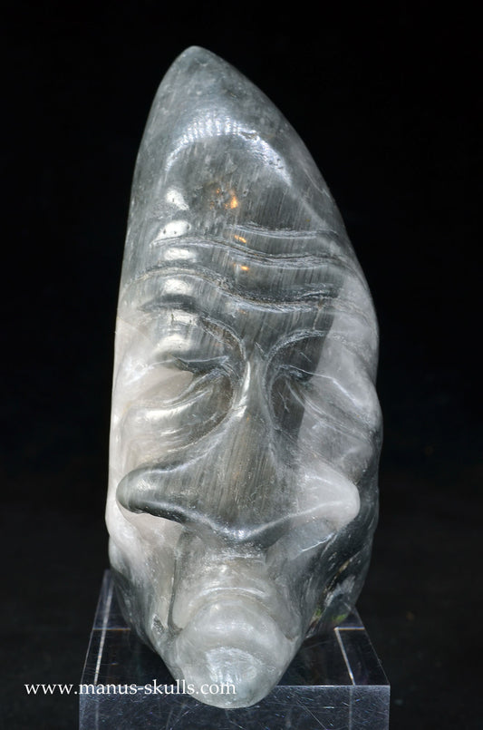 Manus skulls unique Crystal Carvings handmade skulls dragons pendants preseli bluestone tribals spiritual meaning wand Unicorn ..  eagle eye quartz