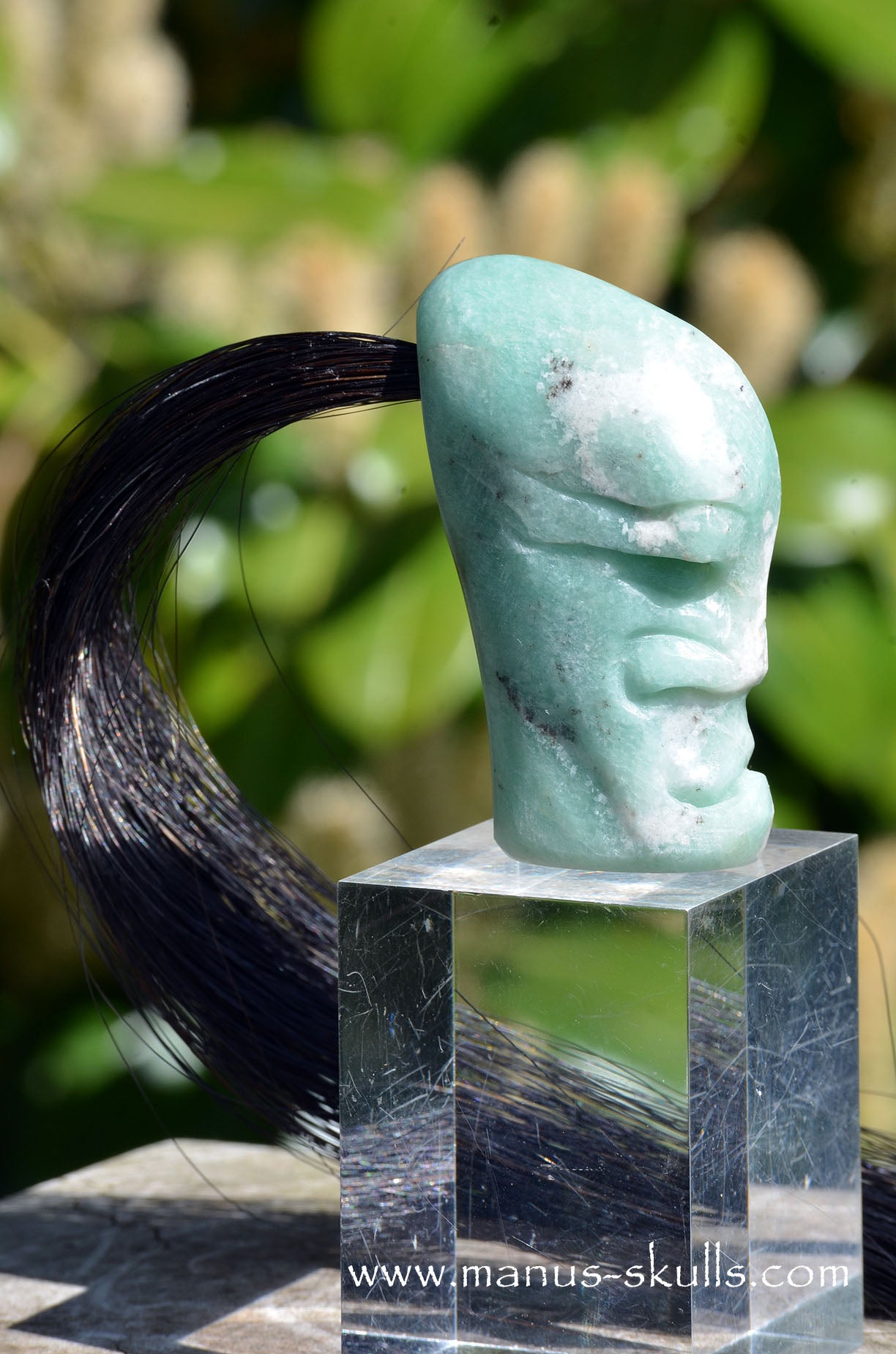 Manus skulls unique Crystal Carvings handmade skulls dragons pendants preseli bluestone tribals spiritual meaning wand Unicorn ..  amazonite