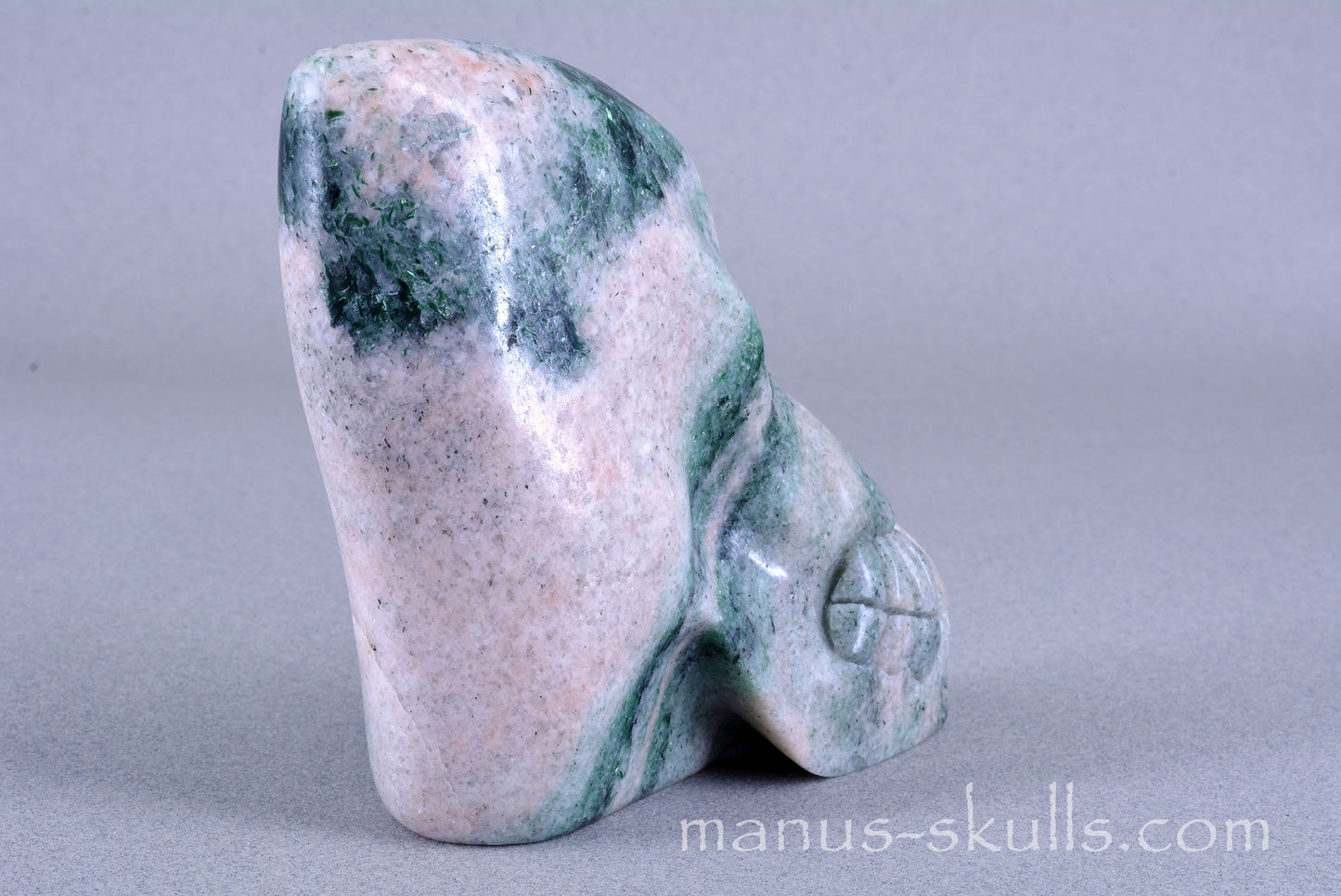 Green FUCHSITE  SKULL