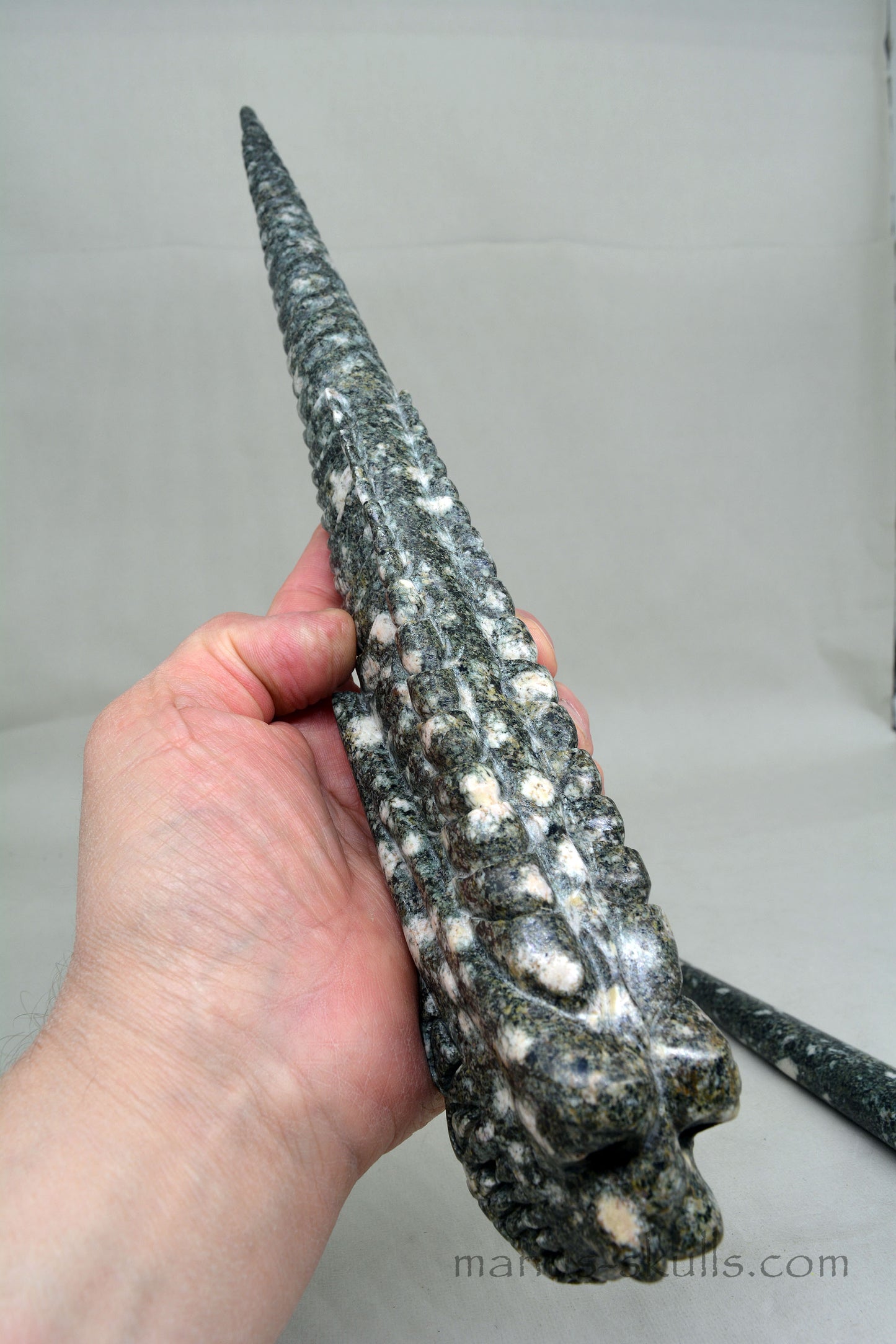 Large Preseli Bluestone Dragon Wand, singing Preseli instrument.