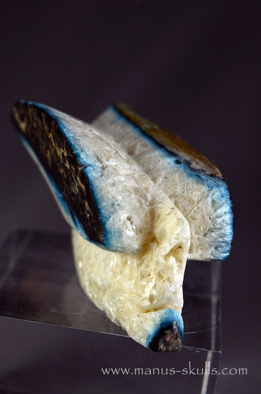 Manus skulls unique Crystal Carvings handmade skulls dragons pendants preseli bluestone tribals spiritual meaning wand Unicorn .. glaerite blue ice stone