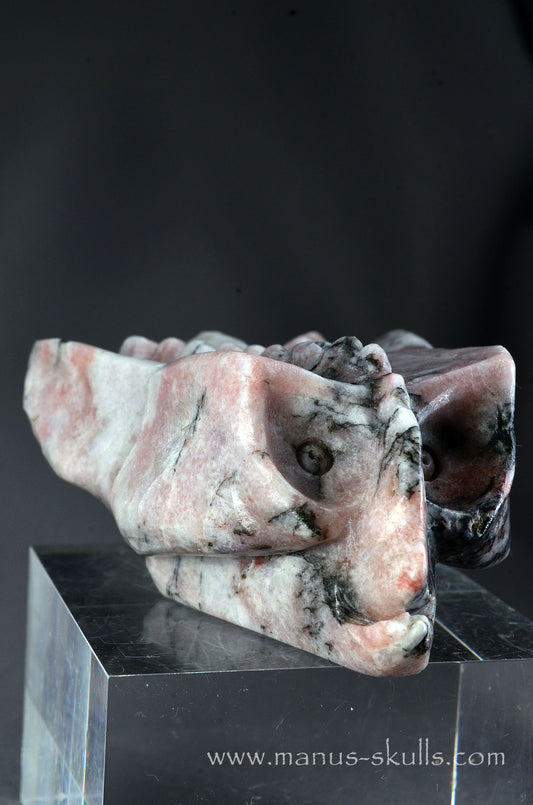 Manus skulls unique Crystal Carvings handmade skulls dragons pendants preseli bluestone tribals spiritual meaning wand Unicorn .. petalite