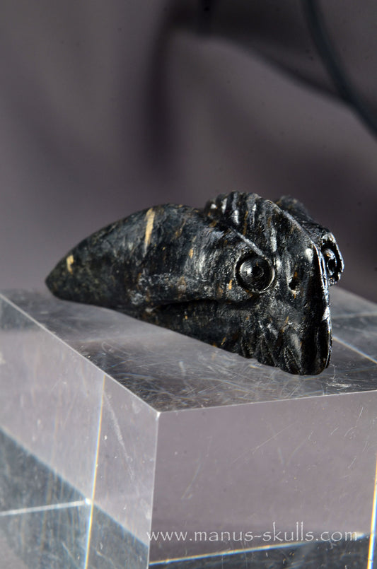 Manus skulls unique Crystal Carvings handmade skulls dragons pendants preseli bluestone tribals spiritual meaning wand Unicorn .. nuummite
