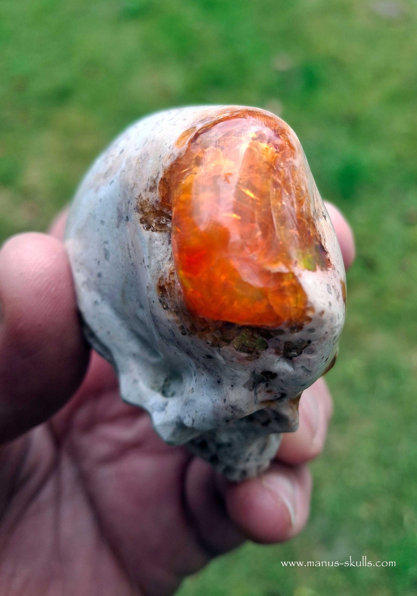 Mexican Fire Opal Skull