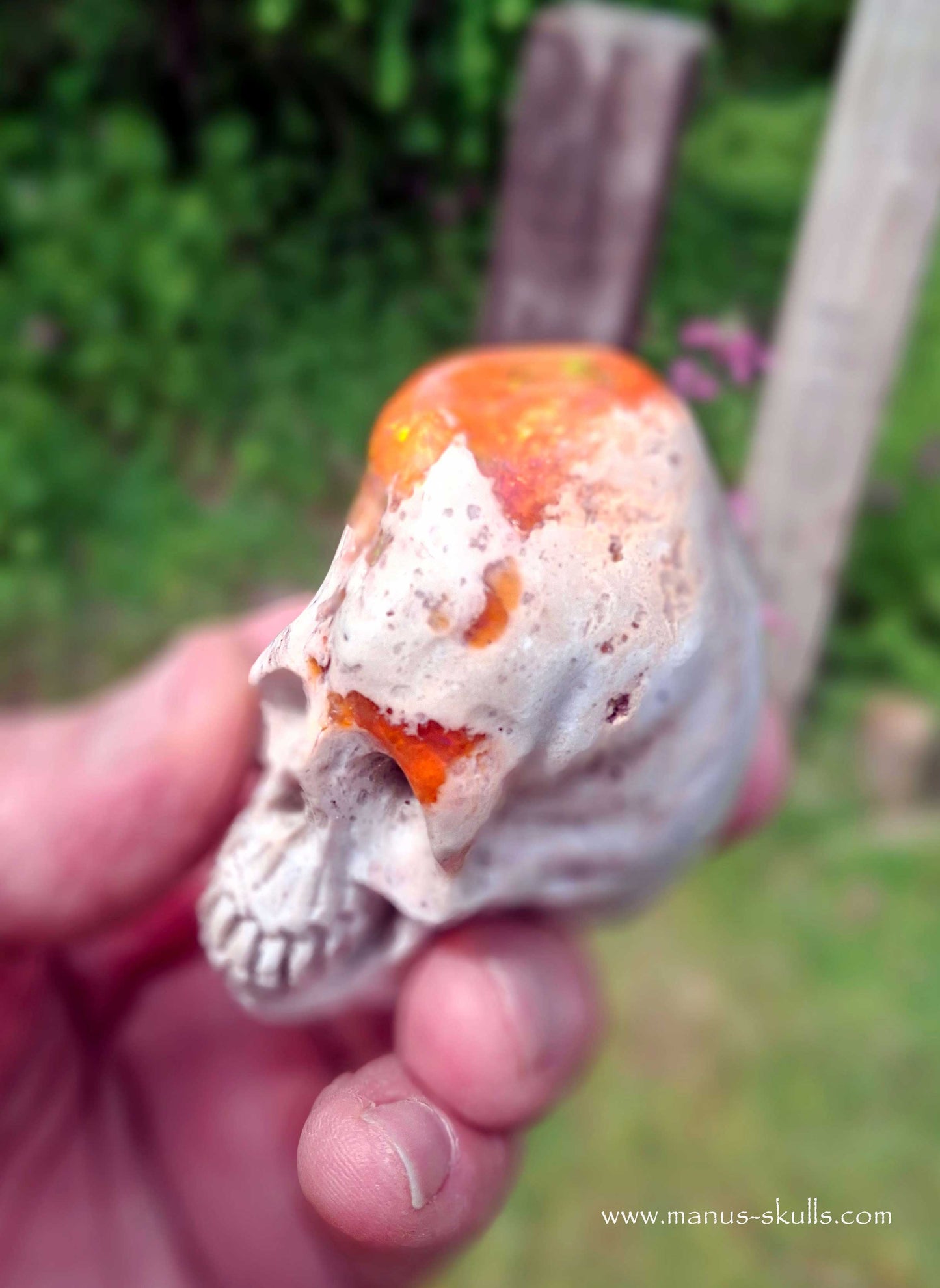 Mexican Fire Opal Skull