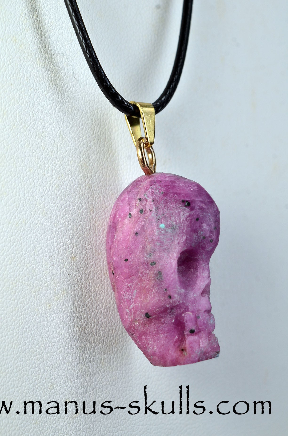 Ruby Skull Pendant