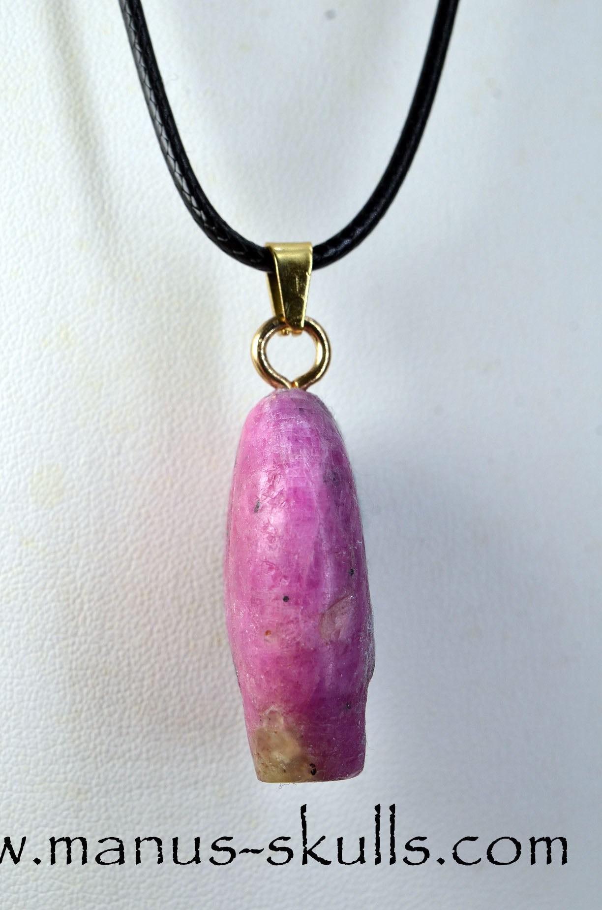 Ruby Skull Pendant