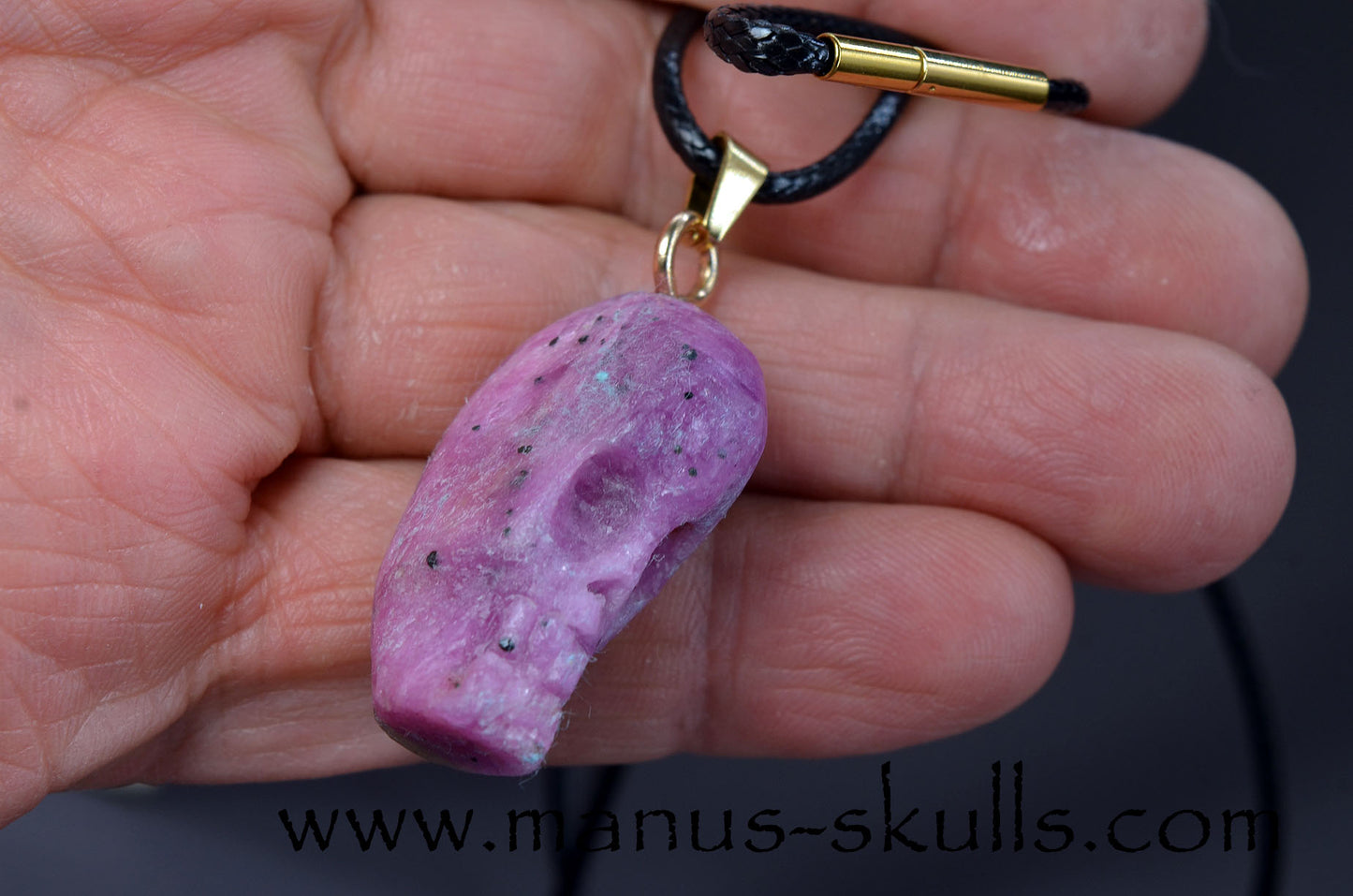 Ruby Skull Pendant