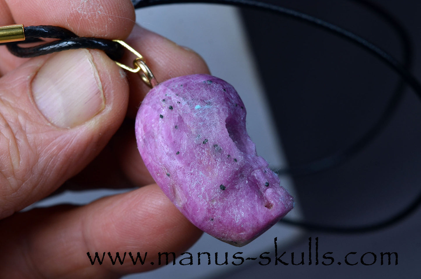 Ruby Skull Pendant