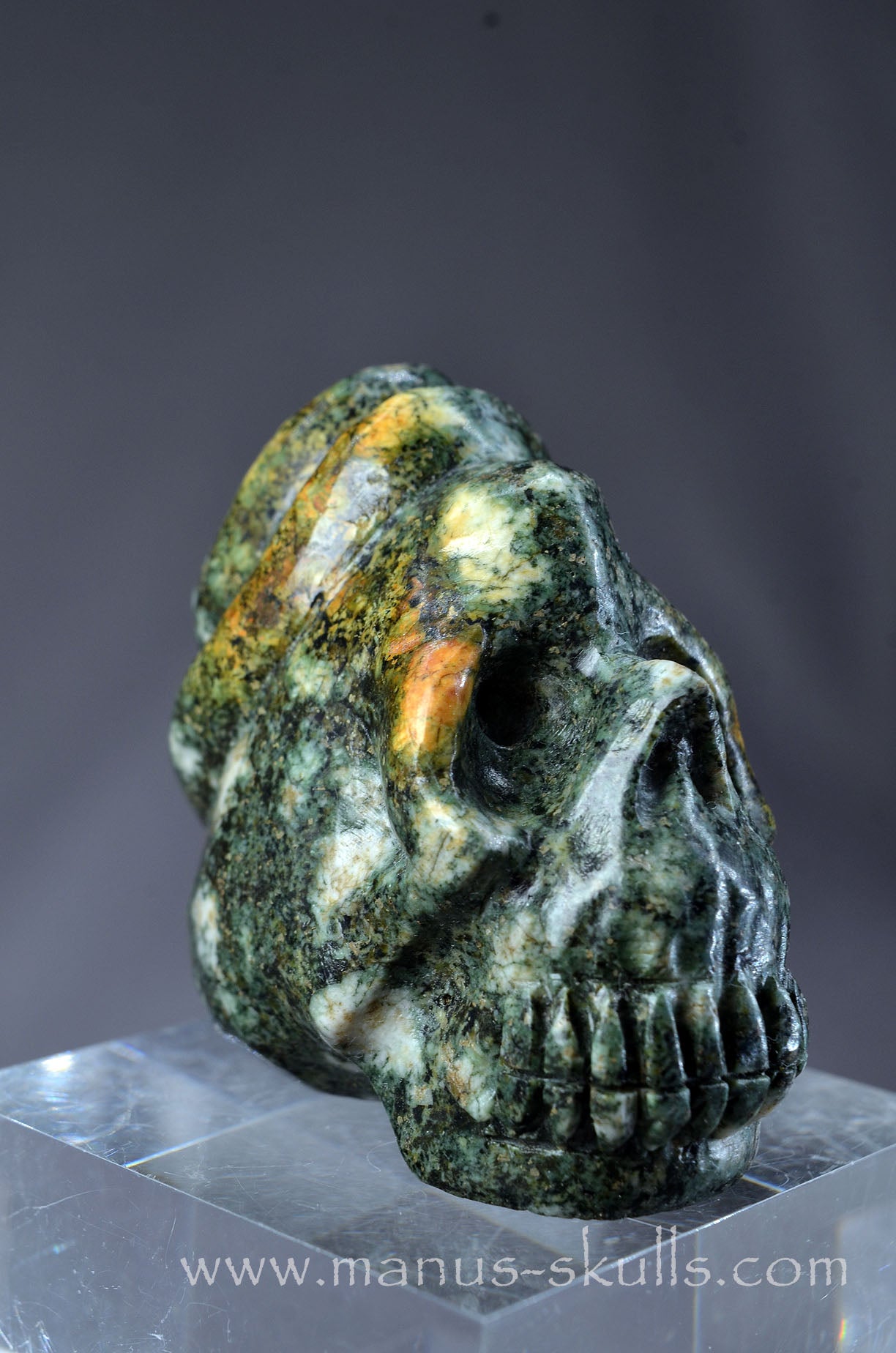 Manus skulls unique Crystal Carvings handmade skulls dragons pendants preseli bluestone tribals spiritual meaning wand Unicorn .. 